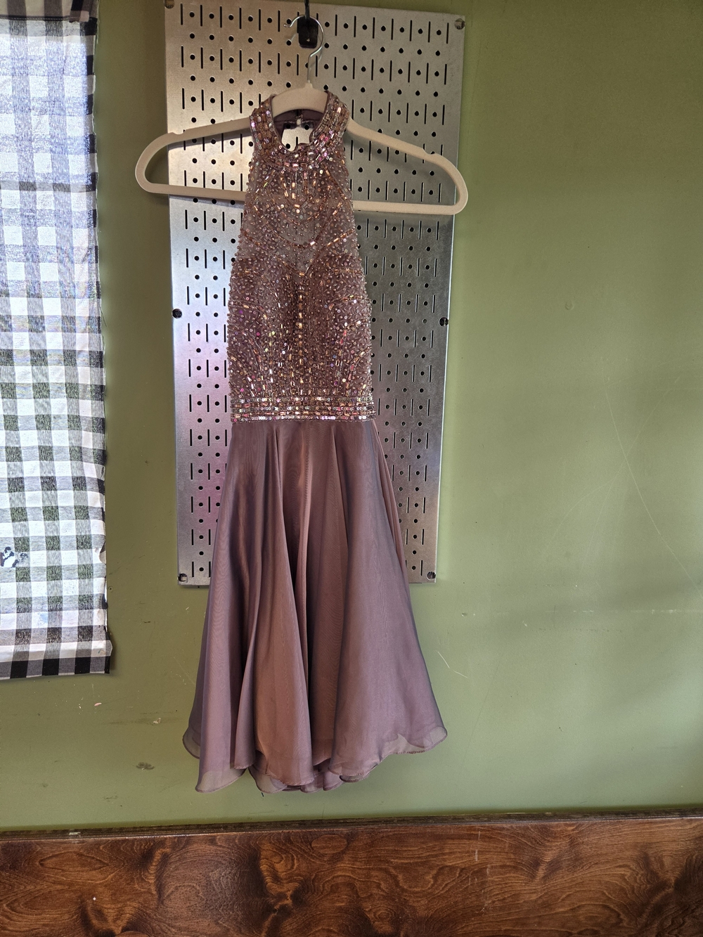✨ Authentic SHERRI HILL Beaded Illusion Homecoming Prom Dress - Mauve / Size 00